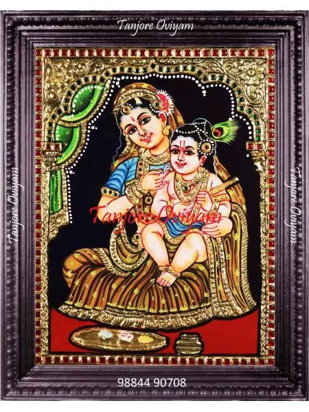 Yashodha Krishna Tanjore painting